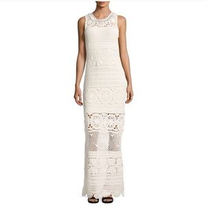 Elie Tahari Vala sweater crochet dress